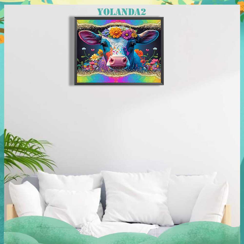 Tranh Đính Đá Kim Cương Toàn Bộ 5D DIY Hình Vẽ Gia Súc Trang Trí Nhà Cửa