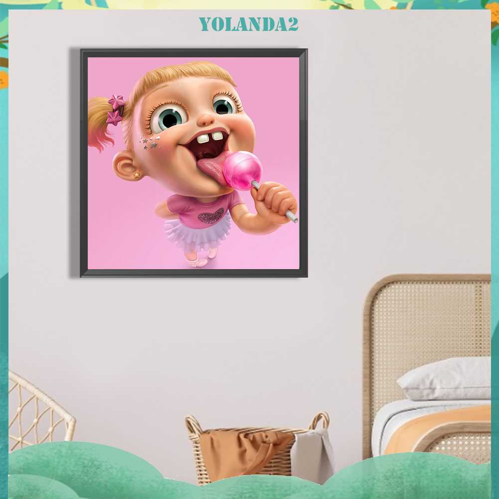 Tranh Đính Đá Kim Cương Toàn Bộ 5D DIY Hình Vẽ Cô Gái Trang Trí Nhà Cửa