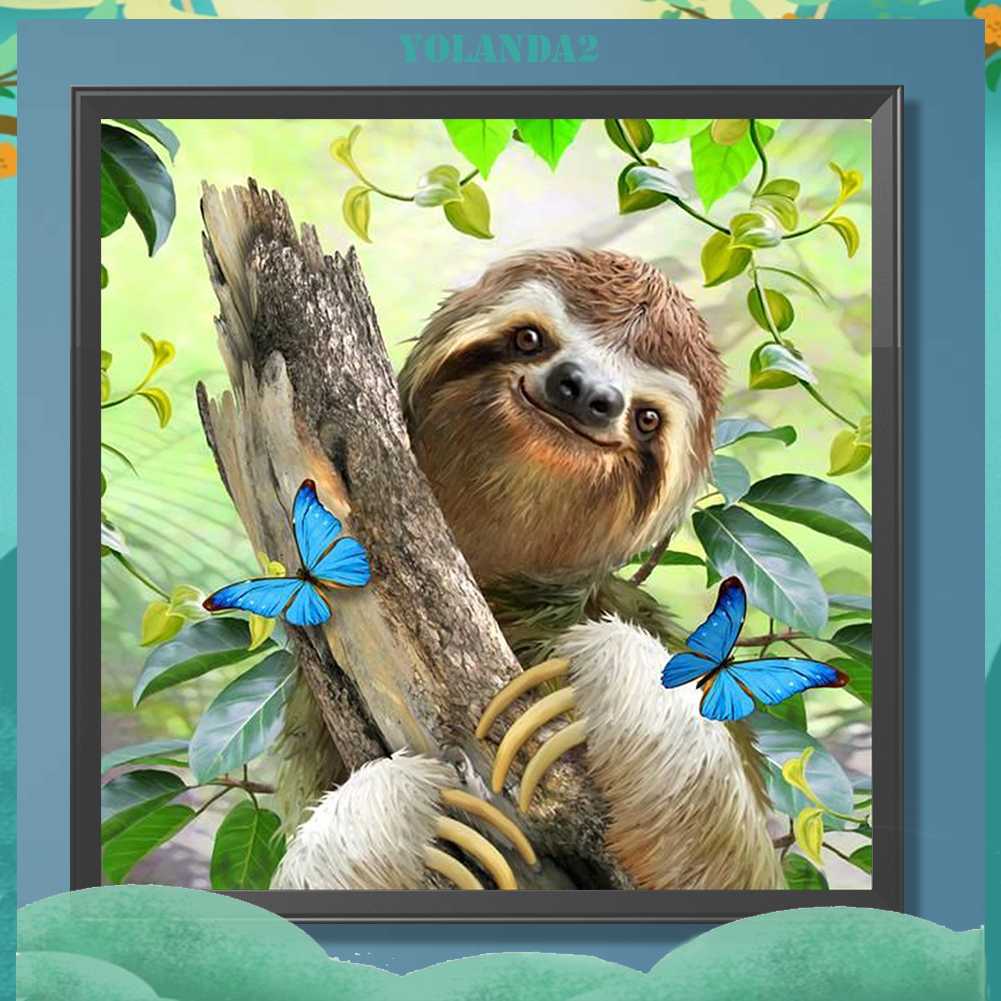 Tranh Đính Đá Kim Cương Toàn Bộ 5D DIY Hình Vẽ Con Lười