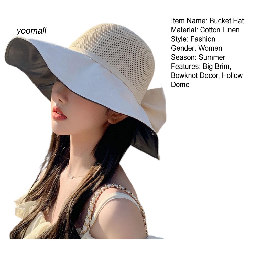 Nón Tai Bèo Rộng Vành Màu Trơn In Họa Tiết Bươm Bướm Thời Trang Cho Nữ