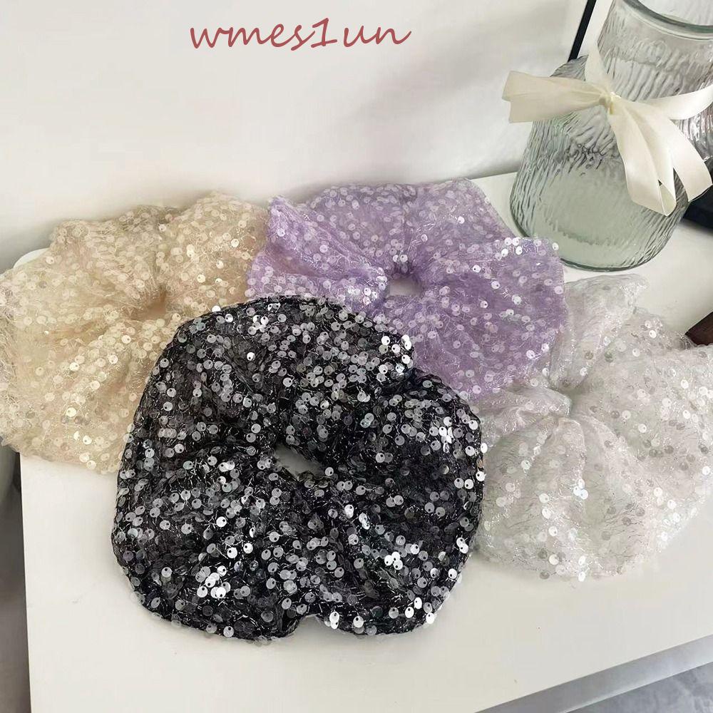 Dây Cột Tóc Đính Sequin Lấp Lánh Dễ Thương Ngọt Ngào WMES15H Cho Nữ