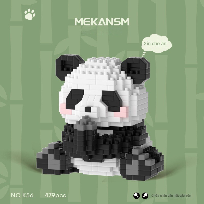 Bộ Đồ Chơi Lắp Ráp Hình Gấu Trúc / Heo / Gấu Trúc Dành Cho Nam Và Nữ