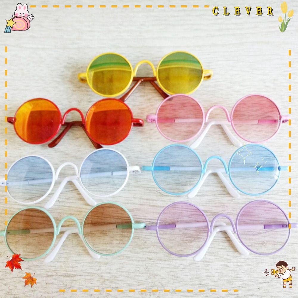 Mắt Kính 7 Màu Khung Tròn Dễ Thương Cho Búp Bê BJD 1 / 31 / 4