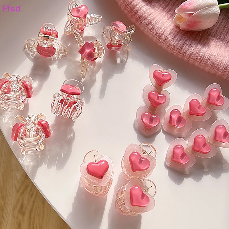 {Ffsd} Một Cặp Kẹp Tóc Mỏ Vịt Màu Hồng Ngọt Ngào Dễ Thương INS Hàn Quốc * Bán Chạy