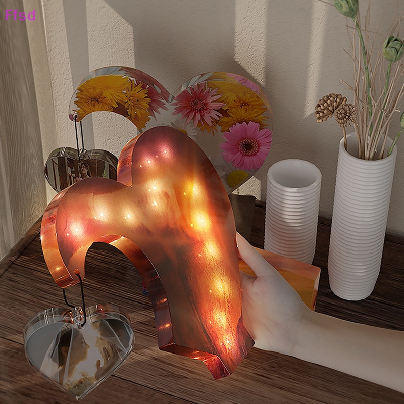 {Ffsd} Khuôn Silicone Làm Khung Ảnh Với Đế Bán Vĩnh Viễn Hình Trái Tim Ghép Nối Thủ Công Phù Hợp * Bán Chạy