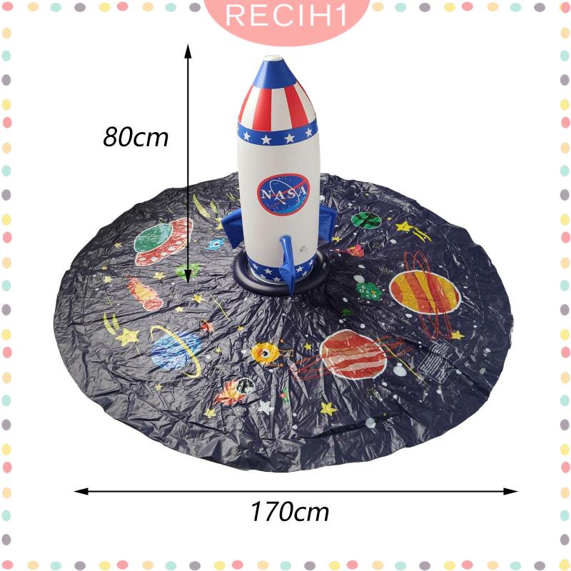 Thảm Phun Nước Bơm Hơi Hình Tròn Vui Nhộn Dành Cho Trẻ Em Chơi Ngoài Trời Vào Mùa Hè