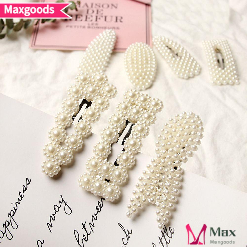 MAXG Kẹp Tóc Trang Trí Đính Đá Nhân Tạo Thời Trang