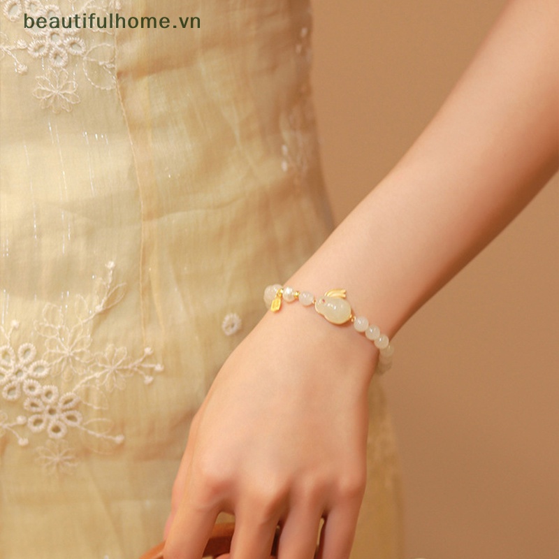 [beautifulhome] Vòng Tay Chuỗi Hạt Hình Thỏ Dễ Thương Phong Cách Trung Hoa Cổ Điển Thanh Lịch Dành Cho Nữ [beauty]