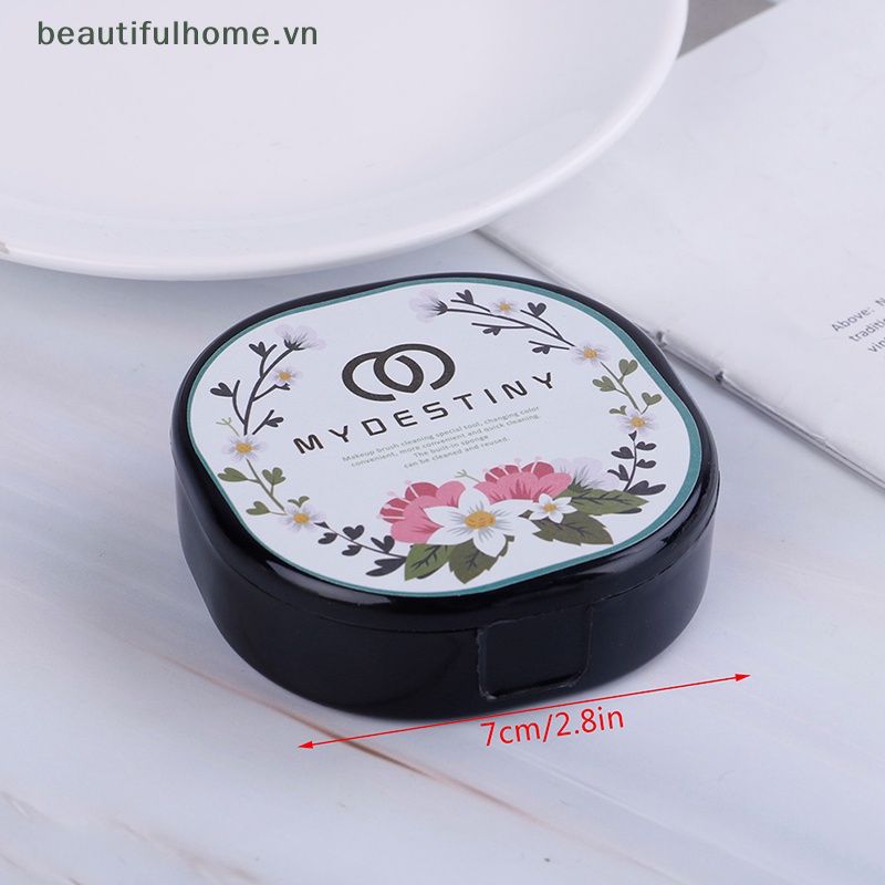 Hộp Vệ Sinh Cọ Trang Điểm Màu Đen Tiện Dụng