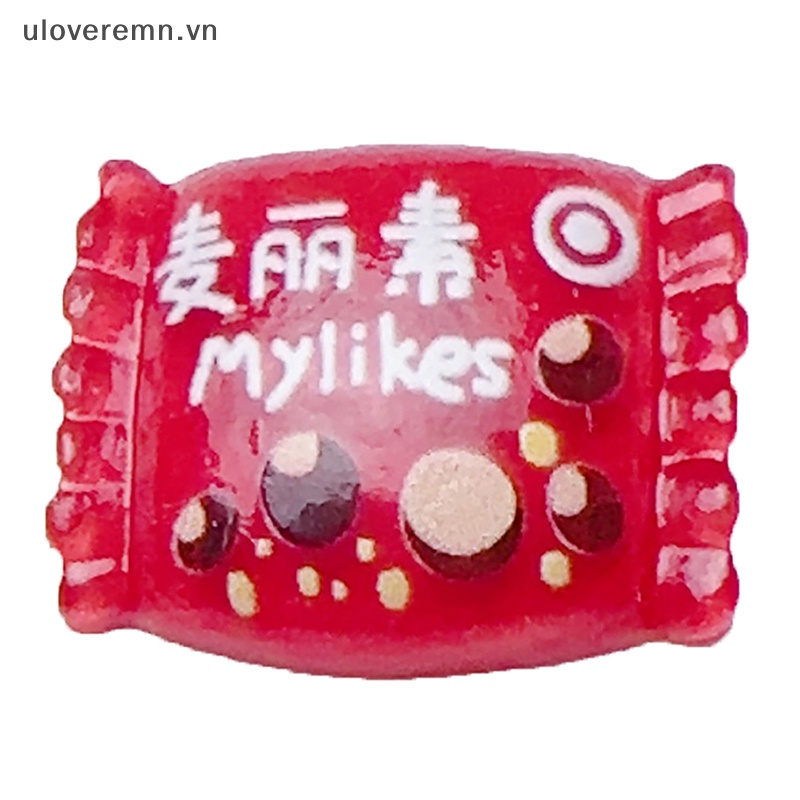 Set 5 Kẹp Tóc Hình Cây Kem Mini Bằng Nhựa Resin Phát Quang DIY Trang Trí Điện Thoại / Giày Dép