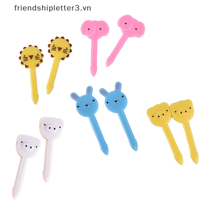 / / Mới / / 10 Nĩa Ăn Trái Cây / Tráng Miệng Hình Động Vật Hoạt Hình Dễ Thương