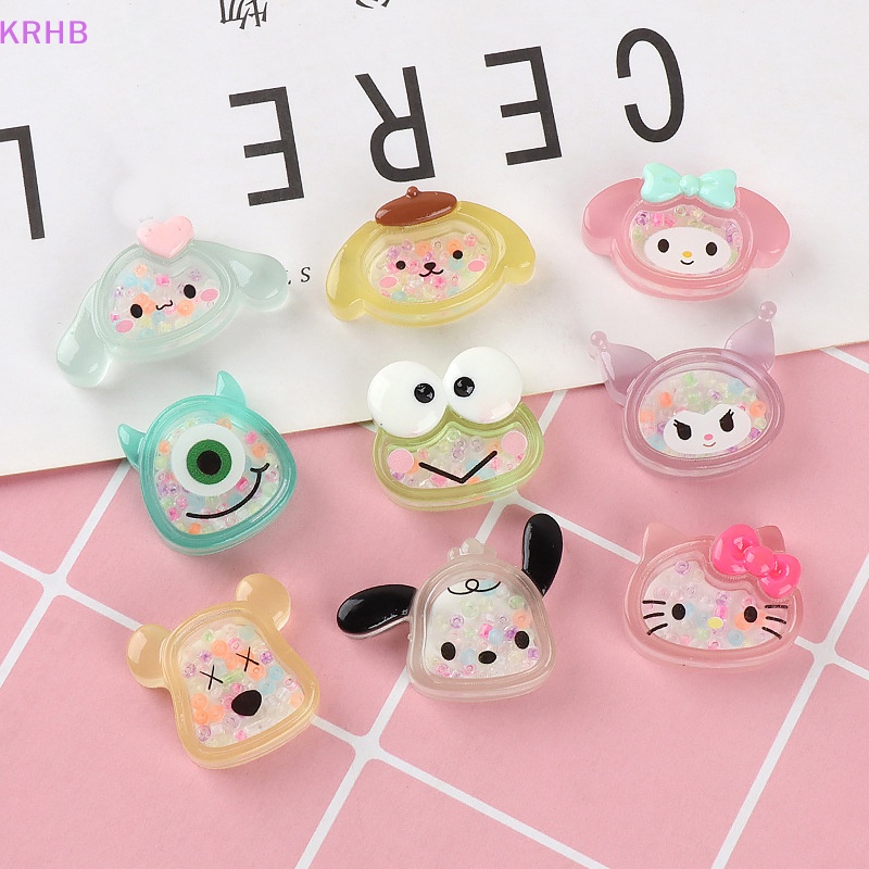 Bộ 5 Keo Dán Trang Sức Hình Kitty My Melody Cinnamoroll Phát Sáng Độc Đáo Mới