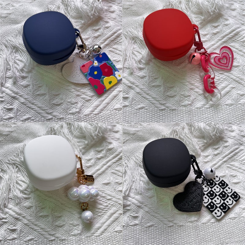 Ốp Lưng Dễ Thương Cho Anker Soundcore R50i NC Hoa Có Móc Khóa Silicon Mềm Cho Anker Soundcore P30i