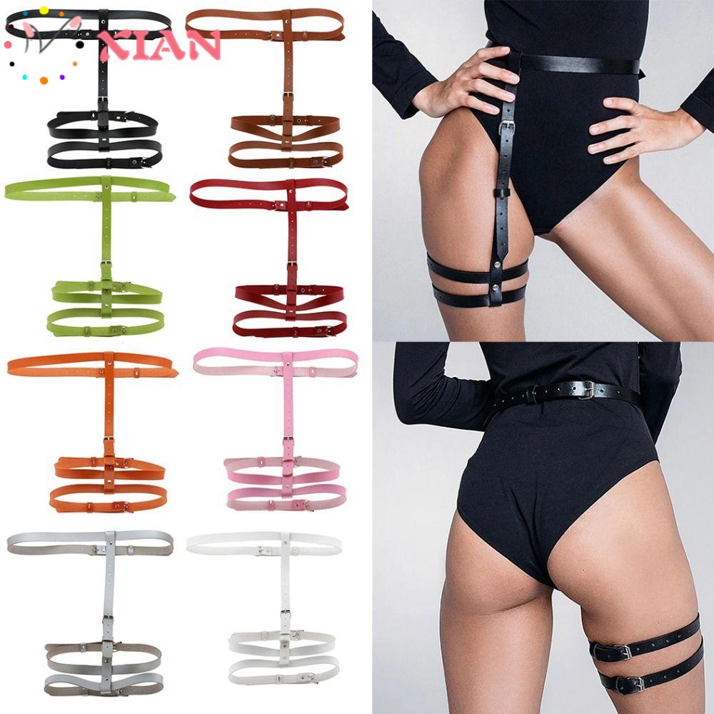 Xiantin Đai Nịt Bít Tất Bằng Da Pu Phong Cách Hip Hop Thời Trang Quyến Rũ
