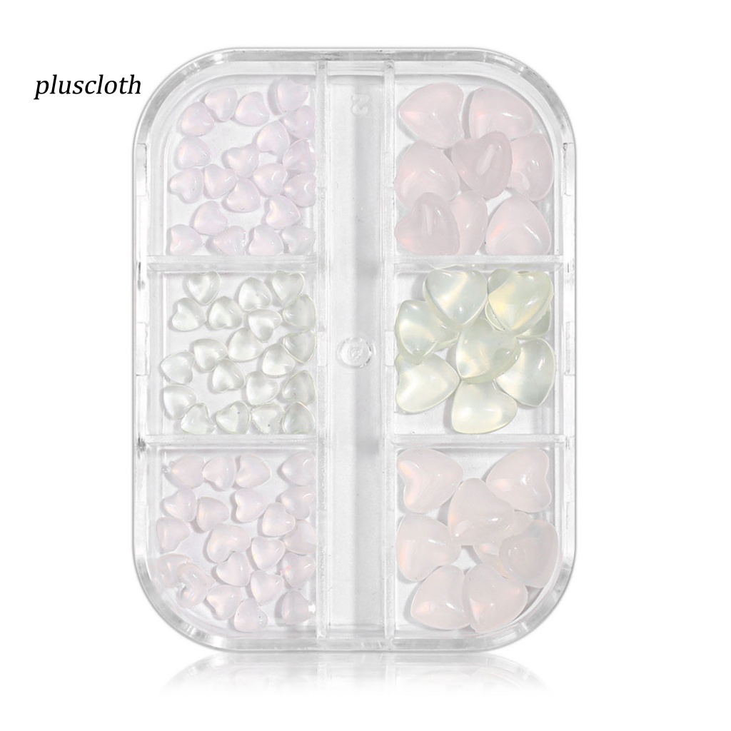 1 Hộp 6 Ngăn Đựng Phụ Kiện Trang Trí Móng Tay Nghệ Thuật Màu Sắc Tươi Sáng Dễ Sử Dụng