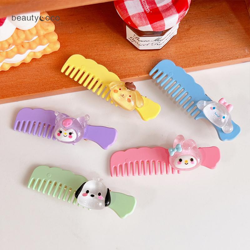 Beautycoco🍊Kẹp tóc hình chiếc lược màu sắc ngọt ngào dễ thương phong cách Hàn Quốc dành cho nữ
