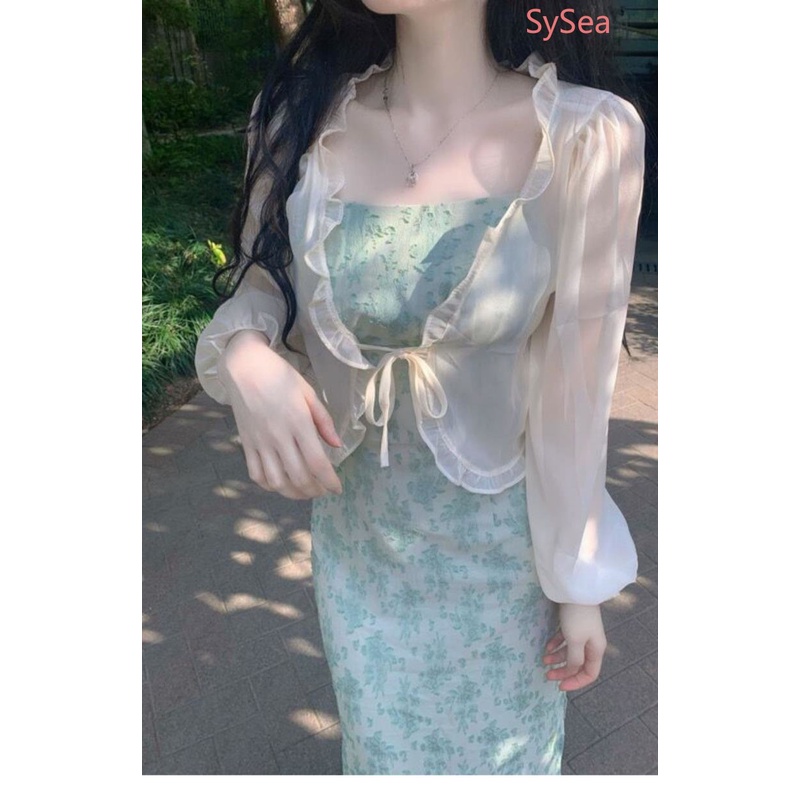 Áo Sơ Mi Voan Phối Ren Thời Trang Mùa Hè Dành Cho Nữ