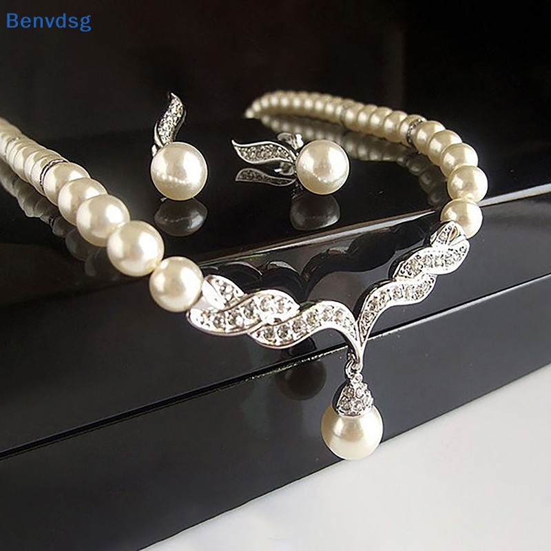 Benvdsg > Bộ Trang Sức Ngọc Trai Lớn Thanh Lịch Và Bông Tai Thời Trang Cho Cô Dâu