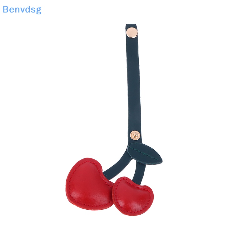 Benvdsg > Móc Chìa Khóa Bằng Da Hình Trái cherry Nhỏ Phong Cách Bánh Ngọt Sáng Tạo