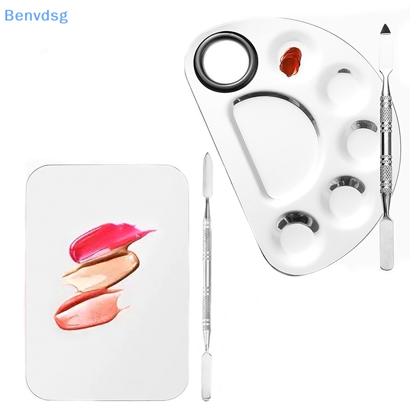 Bộ Bảng Trộn Màu Trang Điểm Móng Tay Bằng Thép Không Gỉ