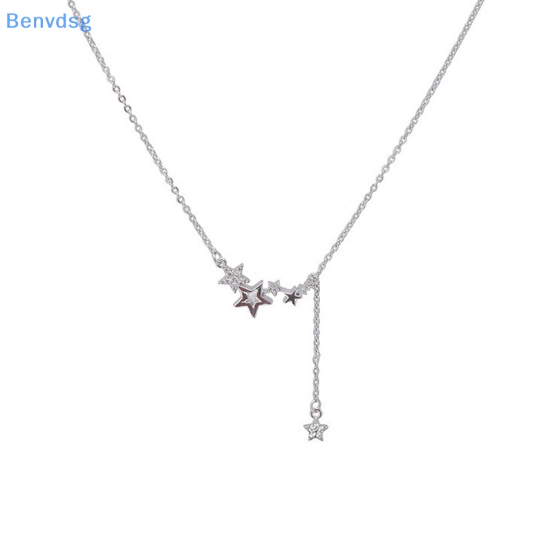 Benvdsg > Vòng cổ Tua Rua Màu Bạc Mặt Trăng Ngôi Sao Tinh Tế Làm Quà Tặng Sinh Nhật Cho Nữ
