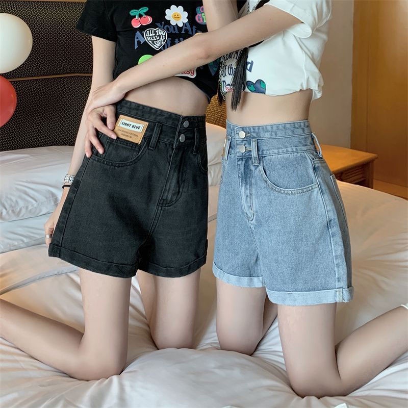 Quần ngắn ống rộng Lưng Cao Thời Trang Mùa Hè Hàn Quốc 2023