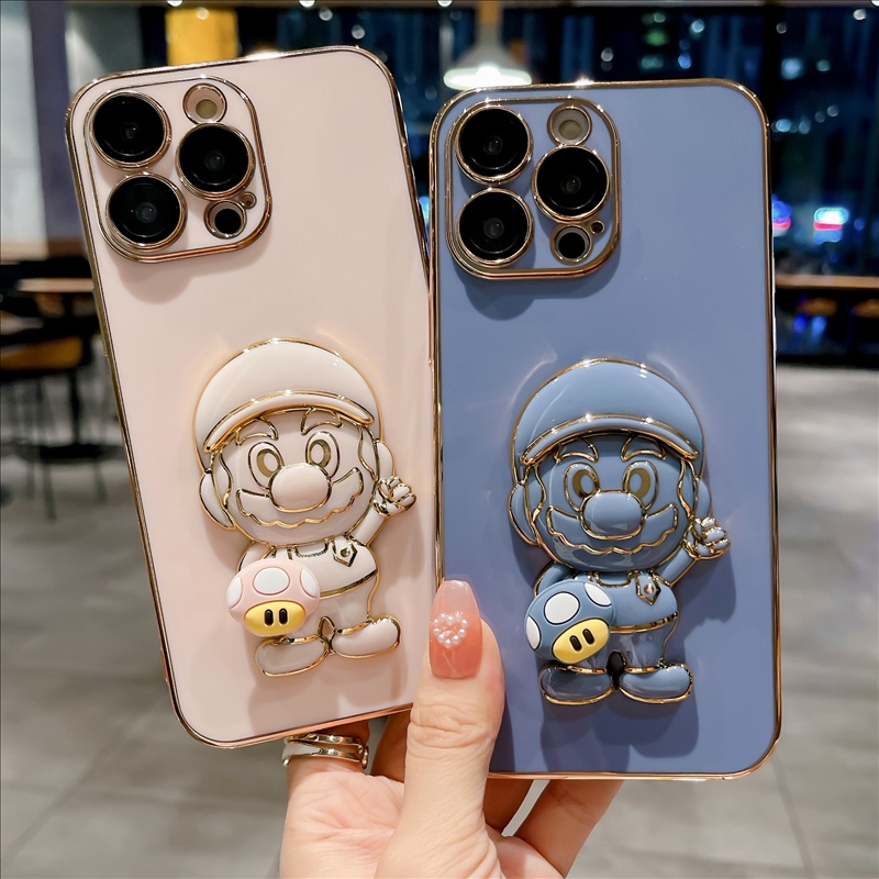 Ốp Lưng ChốNg SốC HìNh NấM Mario Cho Iphone 14 12 Pro Max Iphone 13 116D