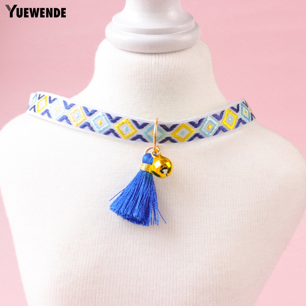 Vòng Cổ Tua Rua Gắn Chuông Điều Chỉnh Được Cho Thú Cưng