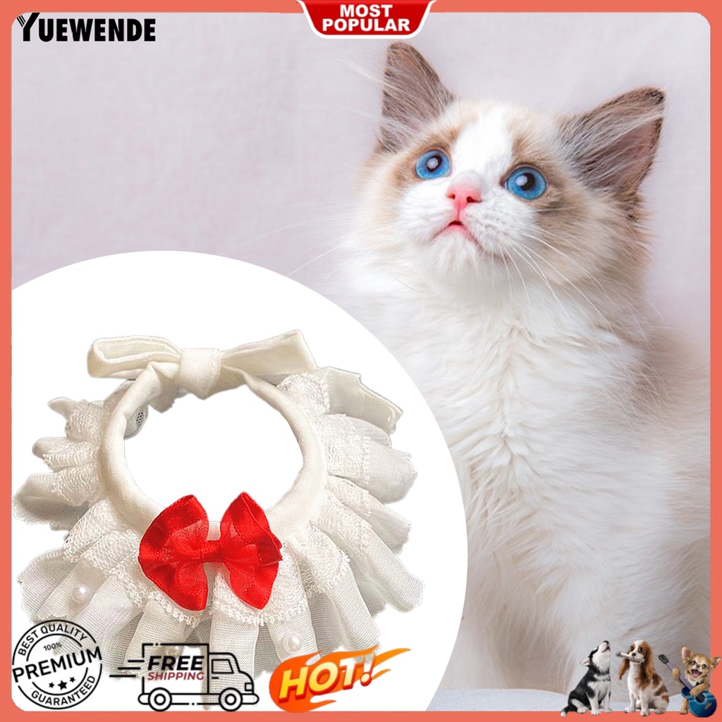 Yq.e Vòng Cổ Yếm Phối Ren Trọng Lượng Nhẹ Trang Trí Hình Cà Vạt Đỏ Mặc Hàng Ngày Thanh Lịch