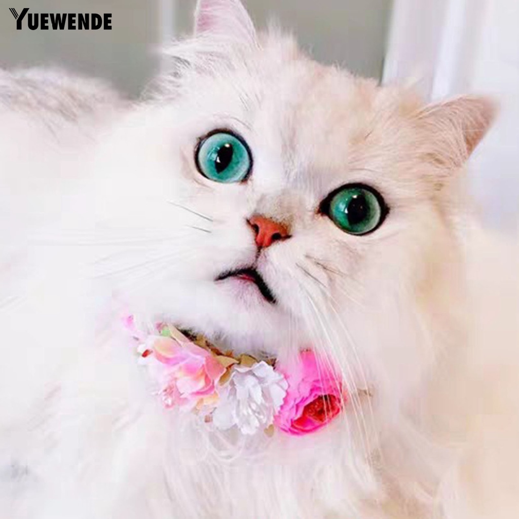 Vòng Cổ Polyester Màu Sắc Tươi Sáng Họa Tiết Hoa Xinh Xắn Cho Thú Cưng