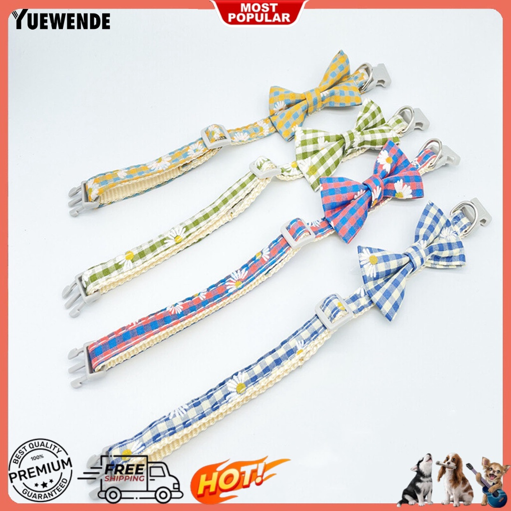 Vòng Cổ Bằng Vải Đính Nơ Chống Thoát Hiểm Cho Thú Cưng