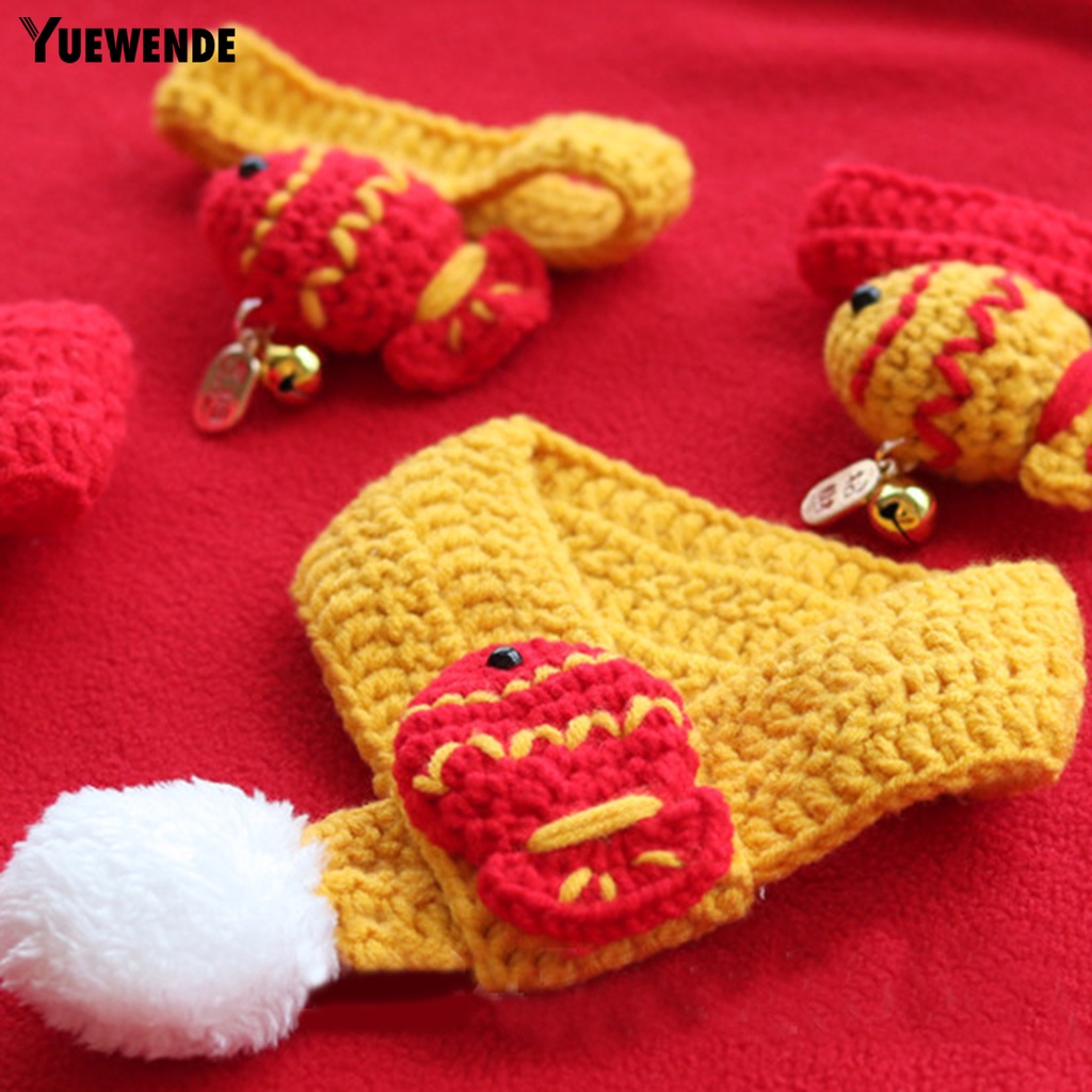 Khăn Choàng Cổ Bằng Len Siêu Mềm Thêu Họa Tiết Xinh Xắn Giữ Ấm Mùa Thu Cho Thú Cưng