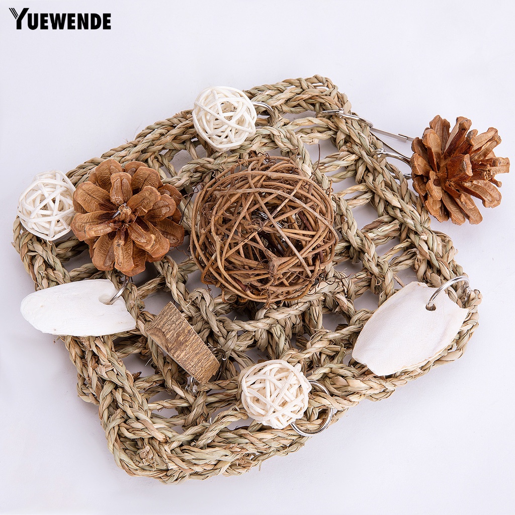 Yq.e Đồ Chơi Chất Liệu Tự Nhiên Trọng Lượng Nhẹ Chống Cắn Mài Răng Cho Chim Vẹt