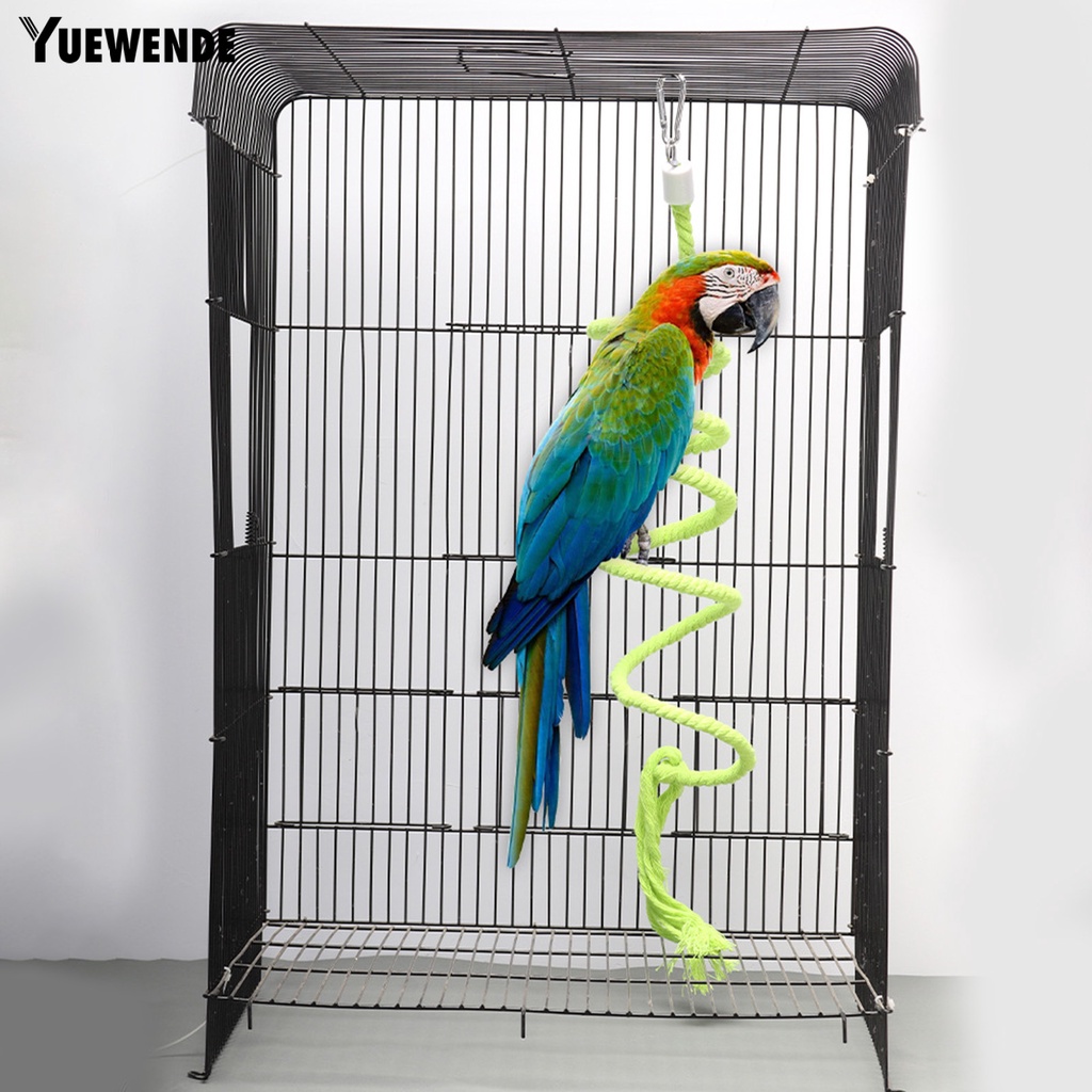 Đồ Chơi Dây Thừng Hình Xoắn Ốc Màu Sắc Tươi Sáng Chống Mài Mòn Giảm Căng Thẳng Cho Chim Vẹt