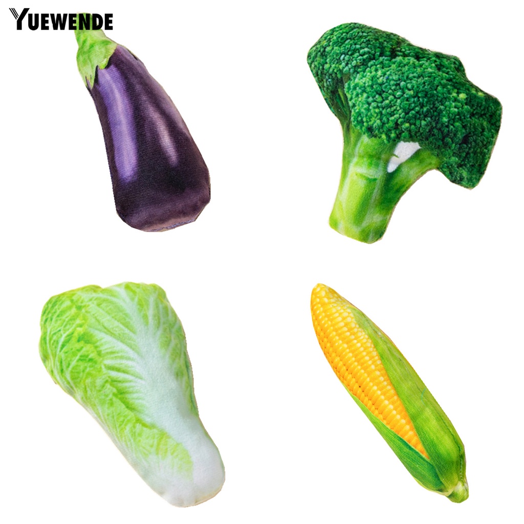 Yq.e Đồ Chơi Gặm Nhấm Hình Dạng Rau Củ Quả Mềm Mại Chống Cắn Tương Tác Tốt Dành Cho Thú Cưng