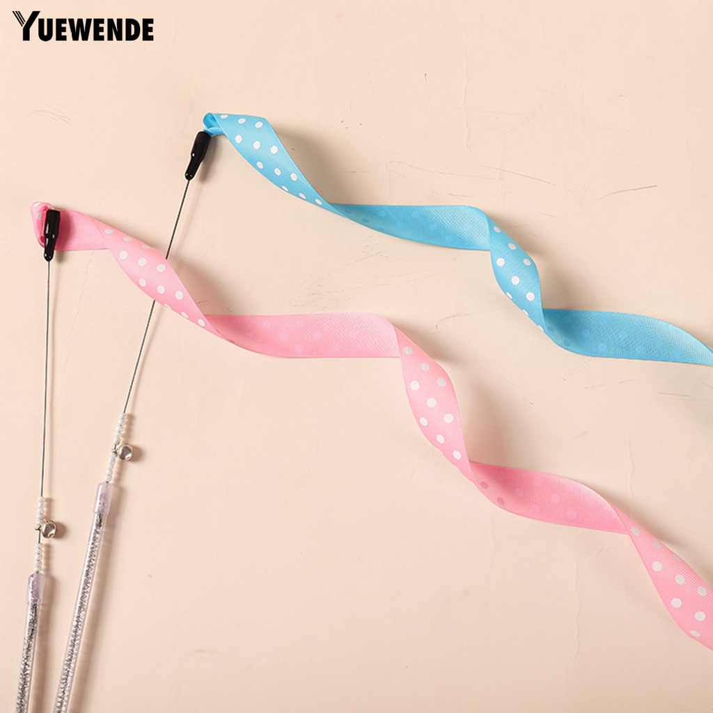 Gậy Đồ Chơi Gắn Dây Ruy Băng Dài Nhiều Màu Sắc Huấn Luyện Cho Mèo Cưng