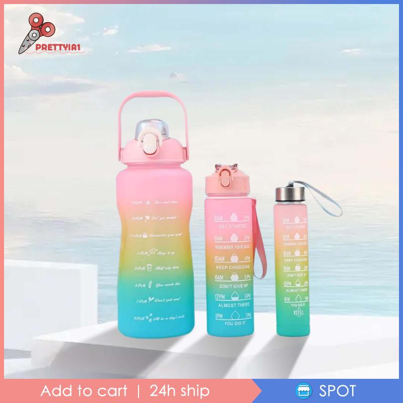 [Prettyia1] 3 Bình Đựng Nước Di Động Có Thể Tái Sử Dụng Cho Tập Gym / Đạp Xe
