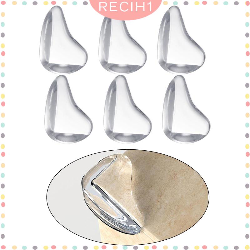 Set 6 Miếng Bọc Cạnh Bàn Nội Thất Bằng Silicon Trong Suốt Bảo Vệ An Toàn