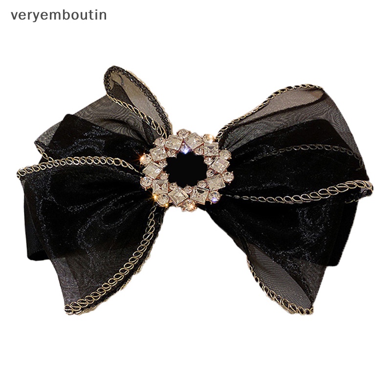 Kẹp Tóc Hình Nơ Đính Đá Organza Thời Trang Cá Tính