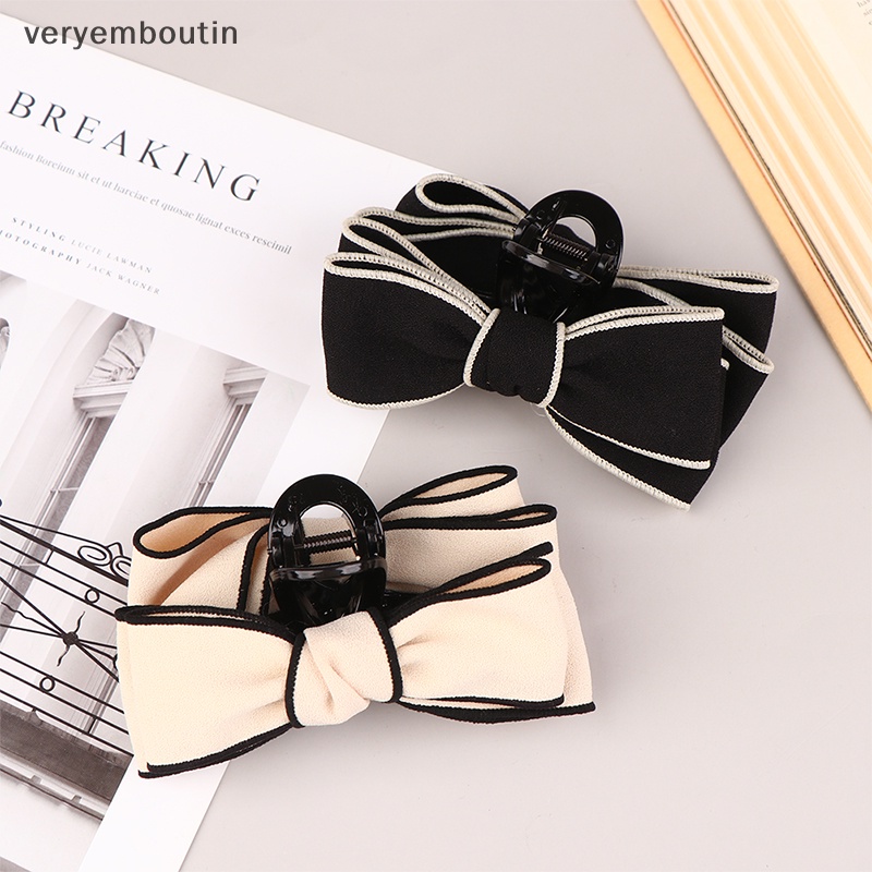 Kẹp Càng Cua Lớn Màu Trắng Đen Thanh Lịch Tối Giản Cho Nữ n