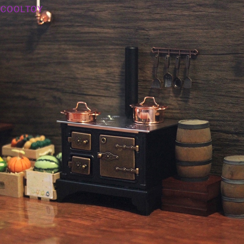 Mô Hình Bếp Lò Mini Tỷ Lệ 1: 12 Dùng Để Trang Trí Nhà Búp Bê