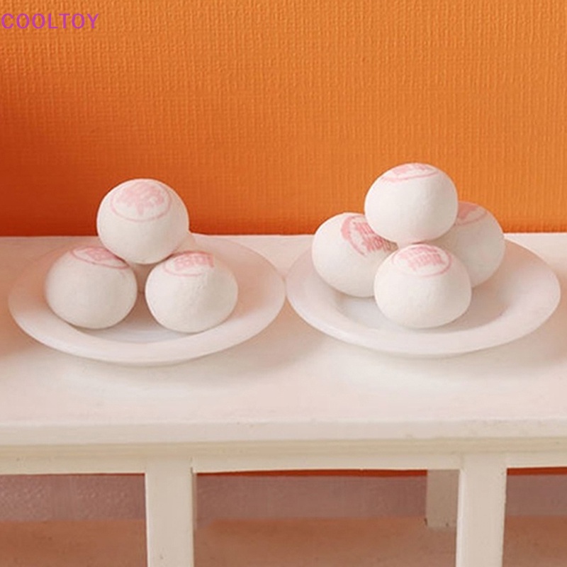 Cooltoy 1 Bộ Bánh Bao Hấp Mini Tỉ Lệ 1: 12 Phong Cách Trung Hoa Trang Trí Nhà Búp Bê