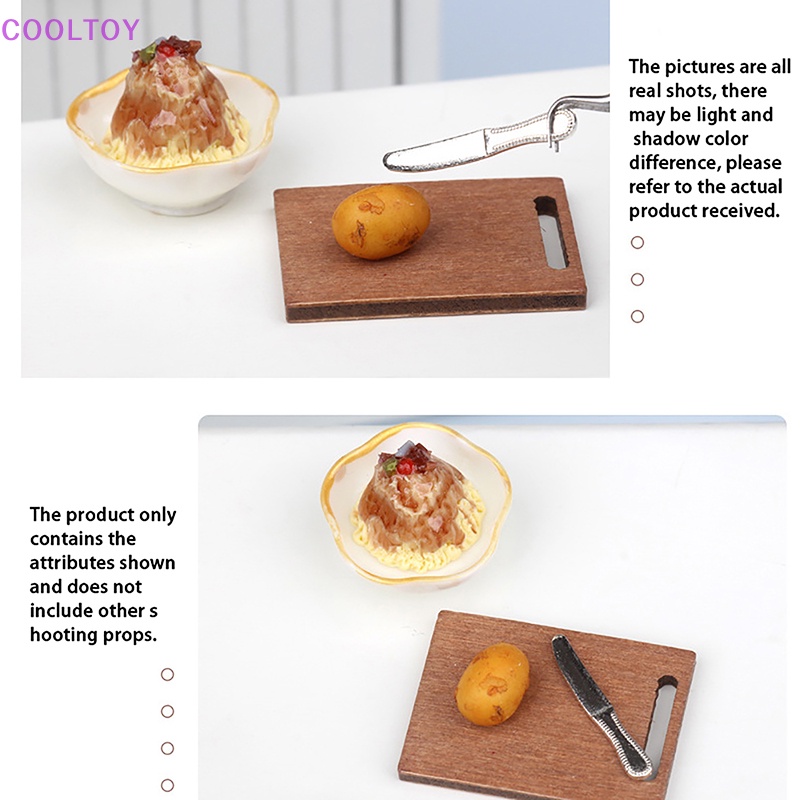 1 Bộ Tô / Tô Đựng Khoai Tây 1: 12 Trang Trí Nhà Búp Bê