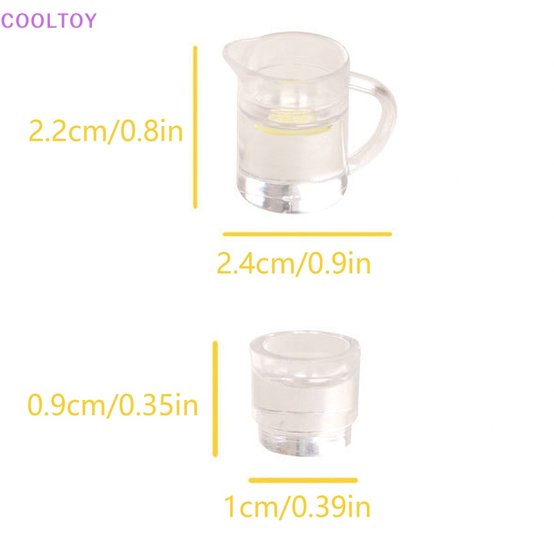 1 Bộ Ấm Nước Chanh Trang Trí Nhà Búp Bê 1: 12