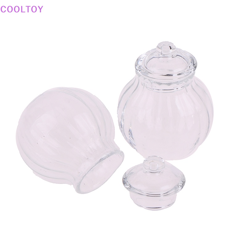 Mô Hình Hũ Thủy Tinh Tròn Đựng Kẹo / Bánh Mini Tỉ Lệ 1: 12 Trang Trí Nhà Búp Bê