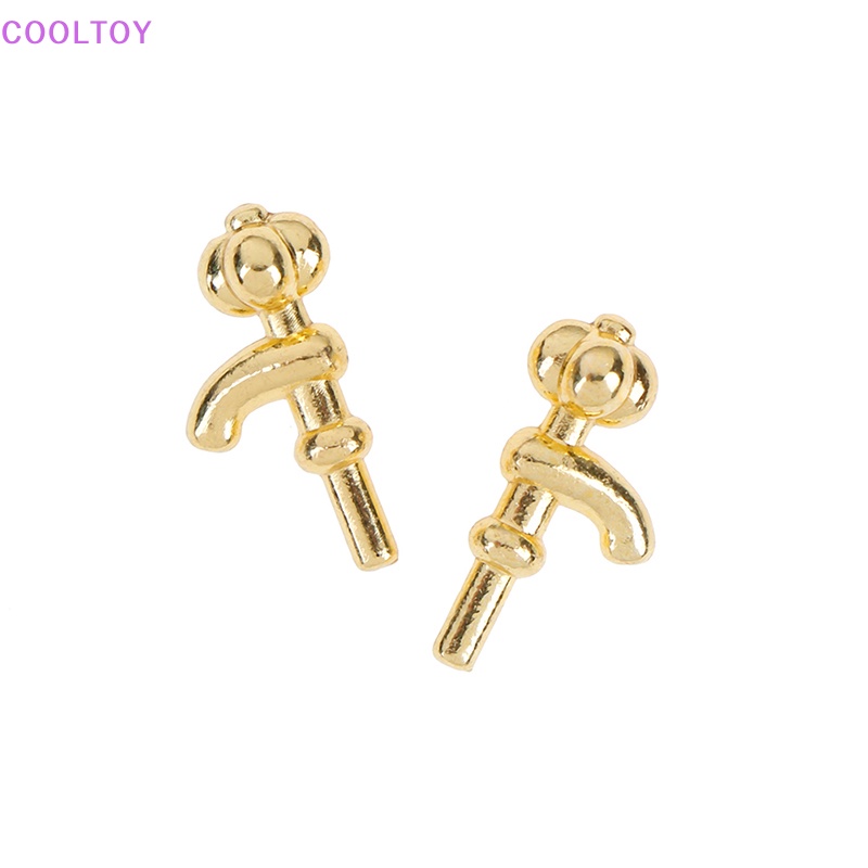 Cooltoy Bộ 2 Vòi Nước mini Bằng Hợp Kim Tỉ Lệ 1: 12 Trang Trí Nhà Búp Bê