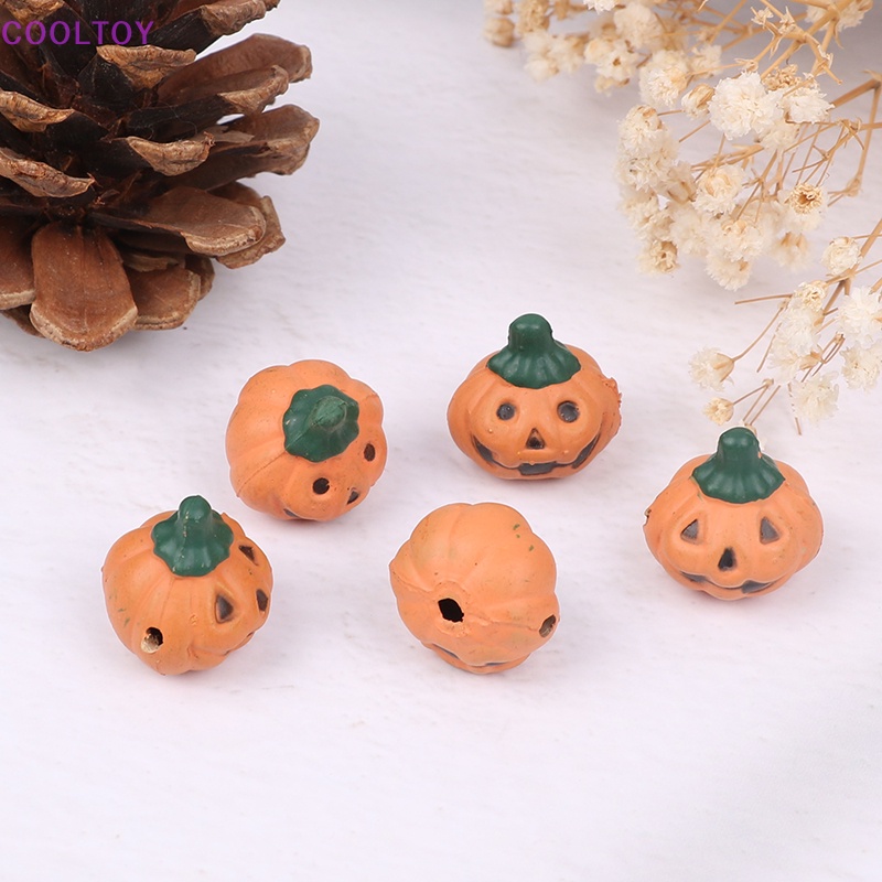 Cooltoy Set 5 Mô Hình Nhà Búp Bê DIY Hình Bí Ngô Halloween Thu Nhỏ