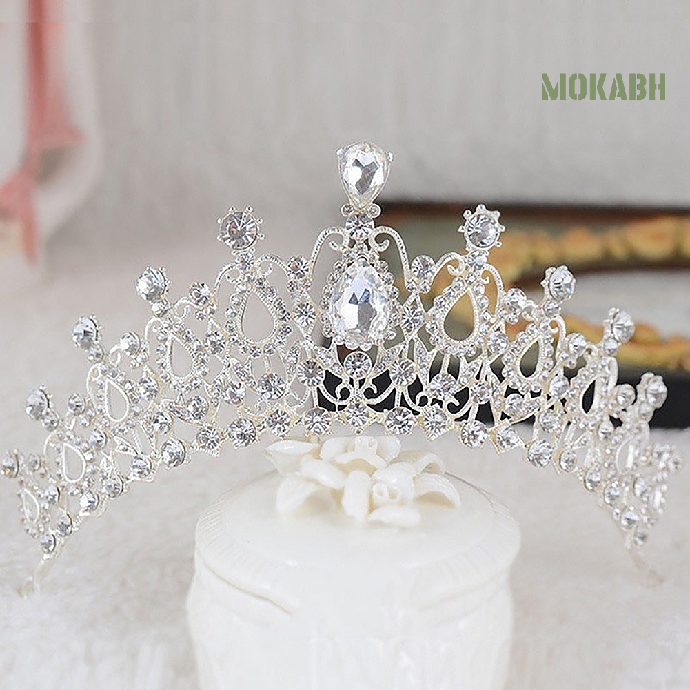 Vương Miện Cài Tóc Đính Đá Lấp Lánh Cho Cô Dâu