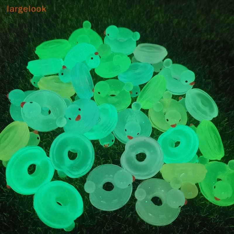 Bộ 5 Đồ trang trí Chú Vịt Bơi Lội Màu Dạ Quang Dễ Thương Trang Trí Xe Hơi