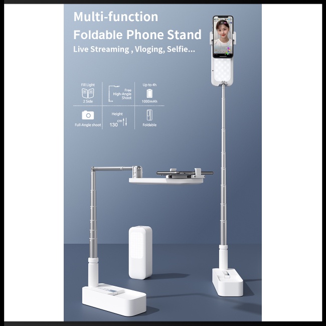 Giá Đỡ Đèn Phát Sóng Trực Tiếp Không Dây Đa Năng Có Thể Thu Gọn